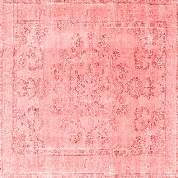 Ahgly Company Indoor Square Persian Red Traditional Area Rugs, 6' Square