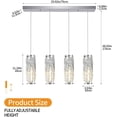thumbnail image 3 of ZXNYH 3 Light Chrome Pendant Lighting Modern Pendant Light, Mini Crystal Chandeliers,Adjustable Pendant Light Fixture for Kitchen Island Dinning Room Bedroom (Chrome 3-Light), 3 of 8