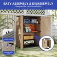 thumbnail image 3 of Uforic Outdoor Storage Shed, 59 Cu Ft Tool Shed Ideal for Garden, Garage & Patio, Lockable Door, Brown, 3 of 7