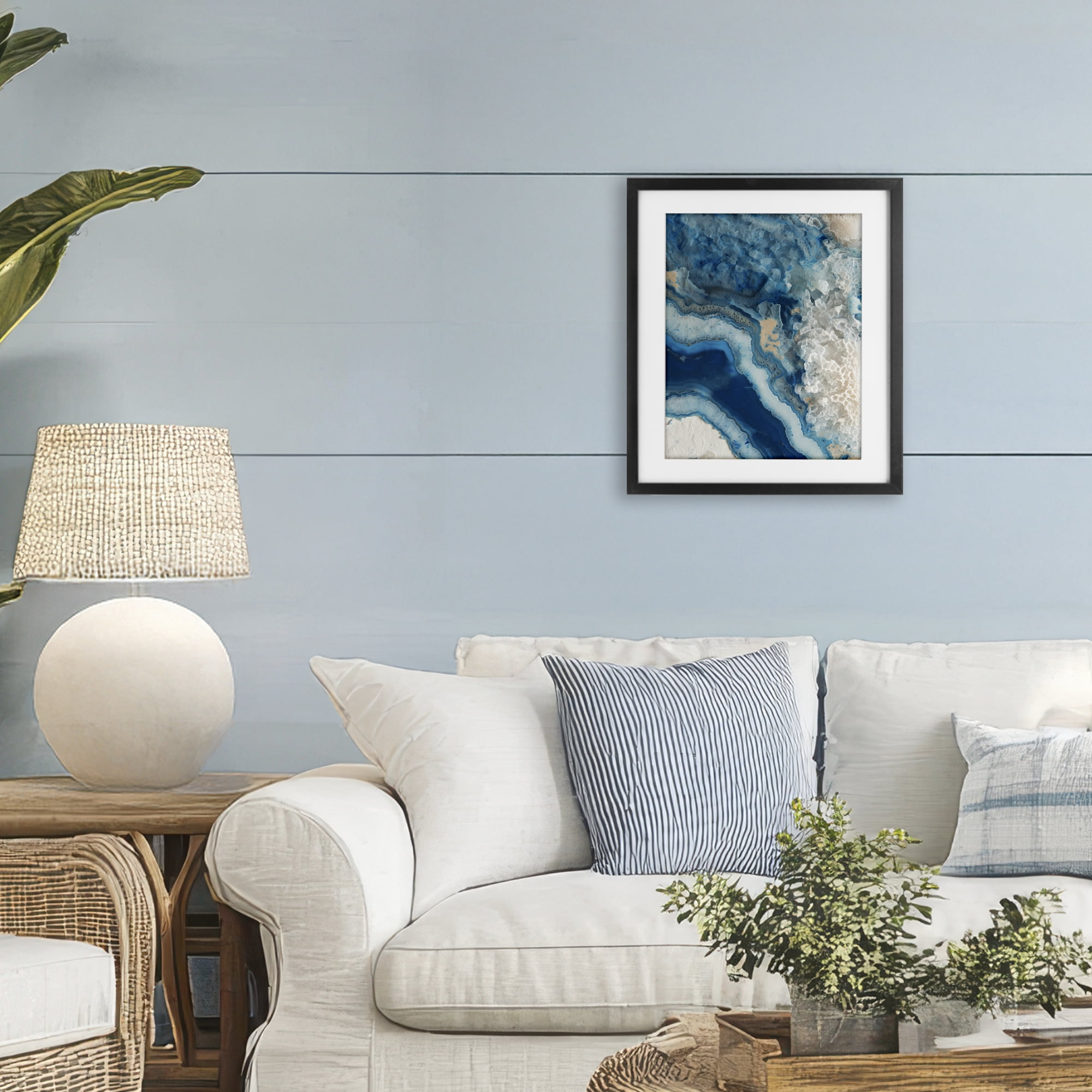 Stupell Industries Ocean's Minerals Flow Black Framed Print Under Glass, design by Svetlana Aleynikova