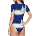 thumbnail image 4 of Easygdp Christmas Fir Tree Women'S Waist-Cinching Short-Sleeved Onesie, Olastic Onesiet,Snaps At Bottom,Easy To Put On And Take Off - Small, 4 of 9