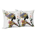 thumbnail image 6 of Ambesonne Colorful Throw Pillow Cover 2 Pack, Flowers with Butterfly, 16", Multicolor, 6 of 6