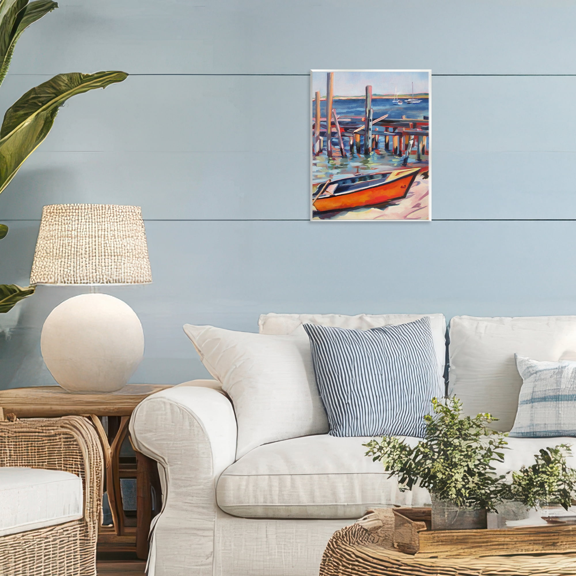 Stupell Industries Provincetown Harbor Boat Wall Plaque Art, design by Maxine Shore
