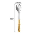 thumbnail image 2 of Dadiaei Bamboo Flatware Sets, Bamboo Utensil Cutlery, Dishwasher Safe Stainless Steel Flatware with Bamboo Handle, Eco-Friendly Bamboo Pattern Flatware for Dining, 2 of 2