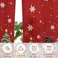 thumbnail image 6 of Semi Sheer Window Curtains 45 Inches Long, Red Snowman Christmas Rod Pocket Voile Silky Chiffon Curtain Treatment Drapes for Kitchen, Living Room, Xmas Tree Snowflake Gifts Winter 52"x45", 2 Panels, 6 of 9