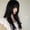 Black, variant on Princess Cut Medium Long Hair Wig with Air Bangs - Effortless Style for Any Occasion