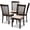 Brown, variant on Set of 4 Baxton Studio Minette Modern and Contemporary Sand Fabric Upholstered Espresso Brown Finished Wood Dining Chairs