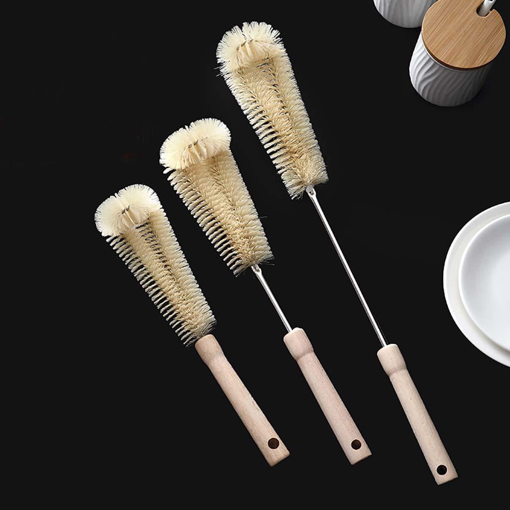 HannLk Wood Handle Cleaning Brush Coffee Tea Glass Cup Cleaner Gadgets Tool