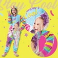thumbnail image 5 of JoJo Siwa Girls' Stay Cool Zippered Sleeper Set Sleep Pajama Jumpsuit, 5 of 7