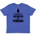thumbnail image 3 of Inktastic Easily Distracted by Penguins Youth T-Shirt, 3 of 5