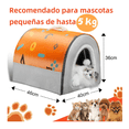 thumbnail image 4 of 2 En 1 Cama Cueva Y Casa Belug  Para Gato Perro Cachorro Con Cojín GRIS NARANJA, 4 of 5