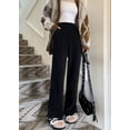 thumbnail image 3 of Pantalones casuales de pierna ancha para mujer, pantalones de pierna recta de cintura alta engrosados de otoño e invierno, pantalones casuales con abertura suelta, pantalones de pana, 3 of 4