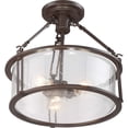thumbnail image 4 of Quoizel Buchanan Large Semi Flush Mount in Western Bronze, 4 of 5