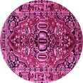 thumbnail image 1 of Ahgly Company Indoor Round Persian Pink Traditional Area Rugs, 4' Round, 1 of 4
