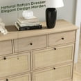 thumbnail image 4 of Brafabhome Rattan Dresser, Natural 7 Drawers Combo Double Dresser, Modern Wicker Chest for Bedroom Living Room Hallway | Beige, 4 of 6