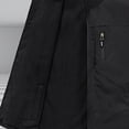 thumbnail image 4 of Men's Vest Fall Multi Pocket Turn Down Collar Have Zipper Solid Color Warm Outerwear Vest, 4 of 4