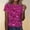 X-Hot Pink270, variant on YMNXA Women's T Shirt Sequin Round Neck Short Sleeve Comfortable Breathable Top For Celebration And Daily Wear,Blue,L