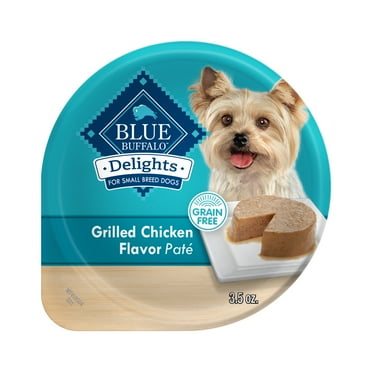 Blue Buffalo Delights Small Breed Natural Wet Dog Food, Grilled Chicken Paté, 3.5-oz. Cup