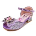 thumbnail image 1 of Zapatos de tacón alto para niñas de Disney, novedad de primavera, zapatos de cristal de princesa frozen elsa para niños, zapatos de actuación para niños, 28 plantillas de 18cm Gao Jinjia LED, 1 of 2
