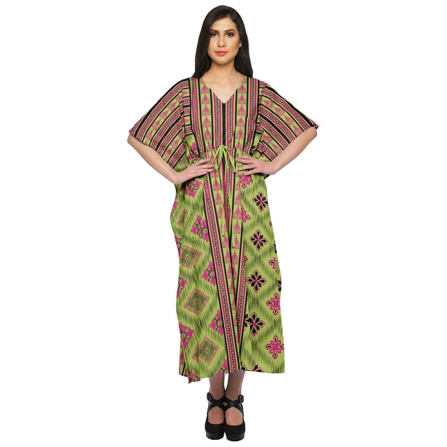 Moomaya Kaftan de Plage, Paréo de Bikini, Robe Longue Maxi Caftan pour Femmes