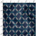 thumbnail image 2 of Soimoi Poly Canvas Blue Fabric By the Yard - 56 Inch Wide - African Tribal Material - Artistic and Modern Patterns for Various Uses Printed Fabric, 2 of 6