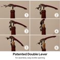 thumbnail image 4 of Professional Double Lever Wine and Bottle Opener Corkscrew Waiter Waitress Server Bartender (Black and Burgandy 2 Pack or 1 Black or 1 Burgandy) (1, Black), 4 of 4