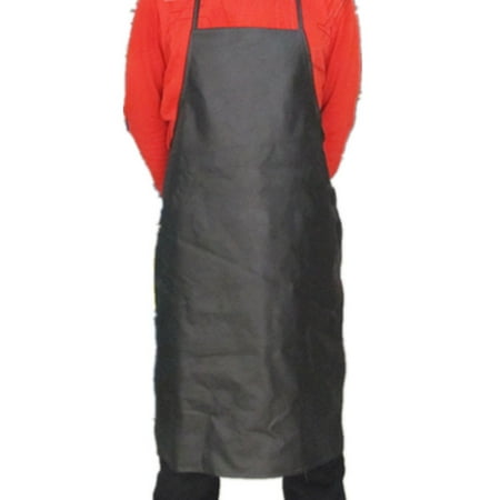 Butcher Apron - Novo Extended Waterproof Artificial Leather Apron for Kitchen Dishwashing Lab Butcher Fishing,35.4