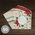 thumbnail image 3 of Merry Christmas Floral Cocktail Napkins / 50 Poinsettia Napkins / Gold Foil Holiday Design / Company Christmas Party Supplies, 3 of 6