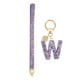 thumbnail image 1 of Llavero de Letra Inicial para Mujeres, Llavero de Alfabeto con Rivetes W Brillante, Encanto de Llavero con Corazón para Accesorios de Mochila, Bolso, Llave de Coche, Lanyard, Púrpura, 1 of 7