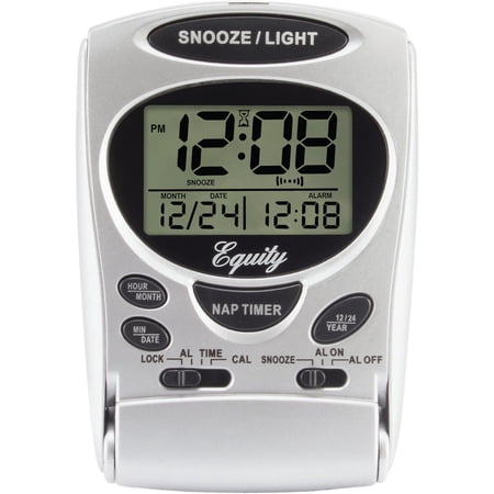 La Crosse Technology Equity LCD Travel Alarm Clock - Pack of 2