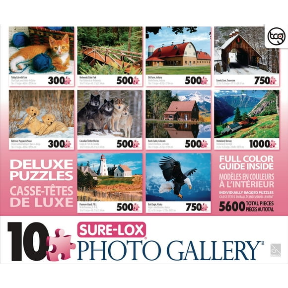 Sure-Lox Art Gallery Deluxe Puzzle, 10-in-1 Pack