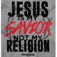 thumbnail image 2 of Jesus is my Savior Not Religion Crown Womens Slim Fit Graphic Tee Brisco Brands S, 2 of 5