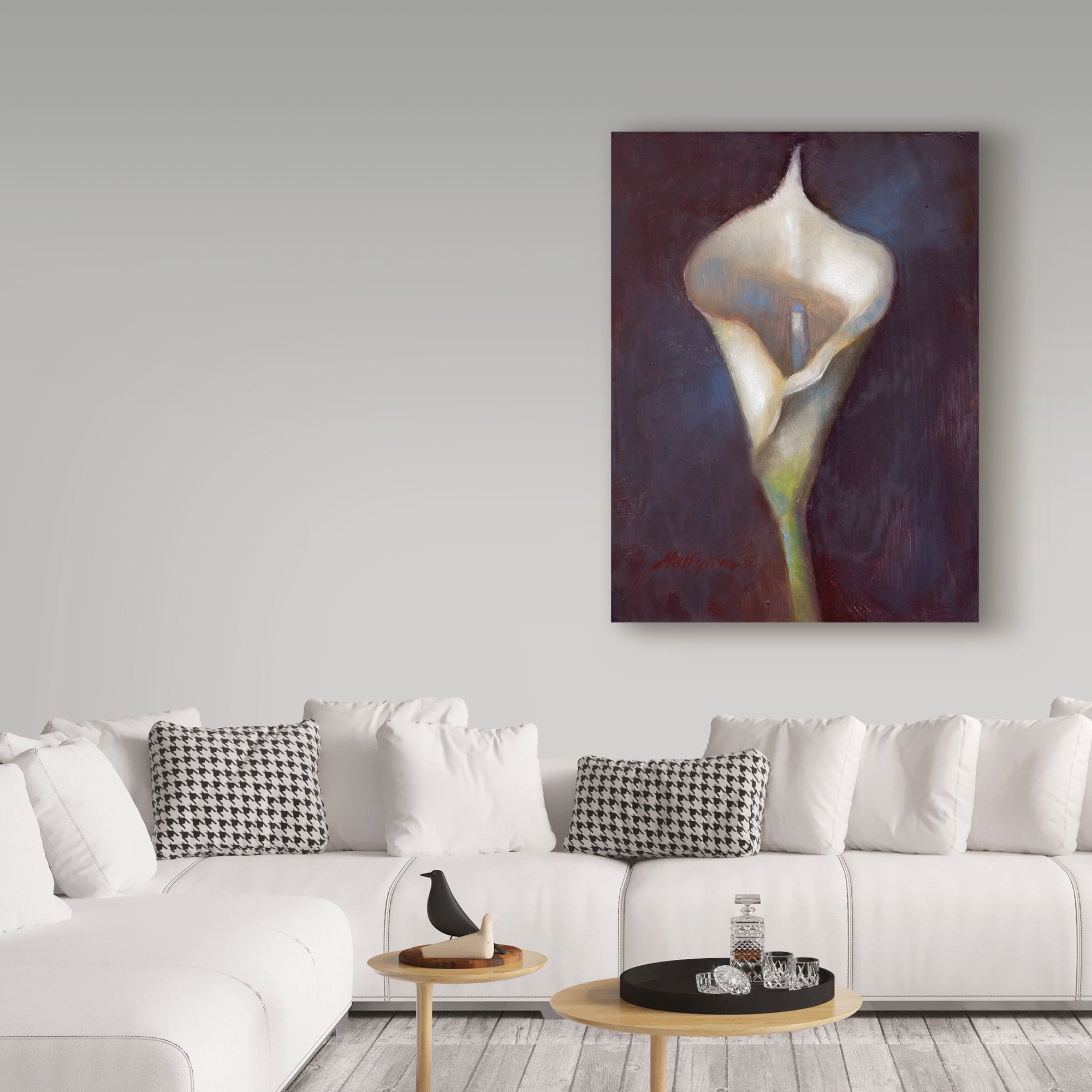 Trademark Fine Art Floral Canvas Art ' Calla Lily White ' by Hall Groat Ii