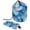 Multicolor 3, variant on PhooArto Travel Cosmetic Bags Barrel Makeup Bag, Multifunctional Toiletry Bucket Bags Round Organizer Storage Pocket, Blue Rose on Rustic Wood