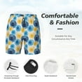 thumbnail image 3 of Balery Circular Mens Swim Trunks Swim Shorts for Men Quick Dry Inseam Beach Shorts with Compression Liner Pocket-3X-Large, 3 of 9