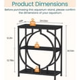 thumbnail image 4 of 20 Gallon Fish Tank Stand with 3-Tier Storage – Heavy Duty Metal Aquarium Stand, 24.02 x 11.81 x 30.51 Inches, Black, for Home & Office Use, 4 of 8