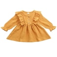thumbnail image 1 of EIMELI Toddler Kids Baby Girls Long Sleeve Ruffle Party Princess Button Tutu Dresses Infant Clothes, 1 of 6