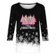thumbnail image 5 of Camisetas de Navidad para Mujeres, 3/4 Manga Cuello Redondo Blusa con Estampado de Vacaciones, Top de Moda Casual, 5 of 5