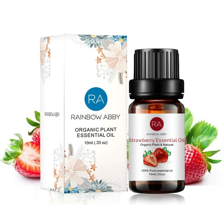 RAINBOW ABBY, Strawberry Organic Plant Essential Oil - 10 ml - CLENZ