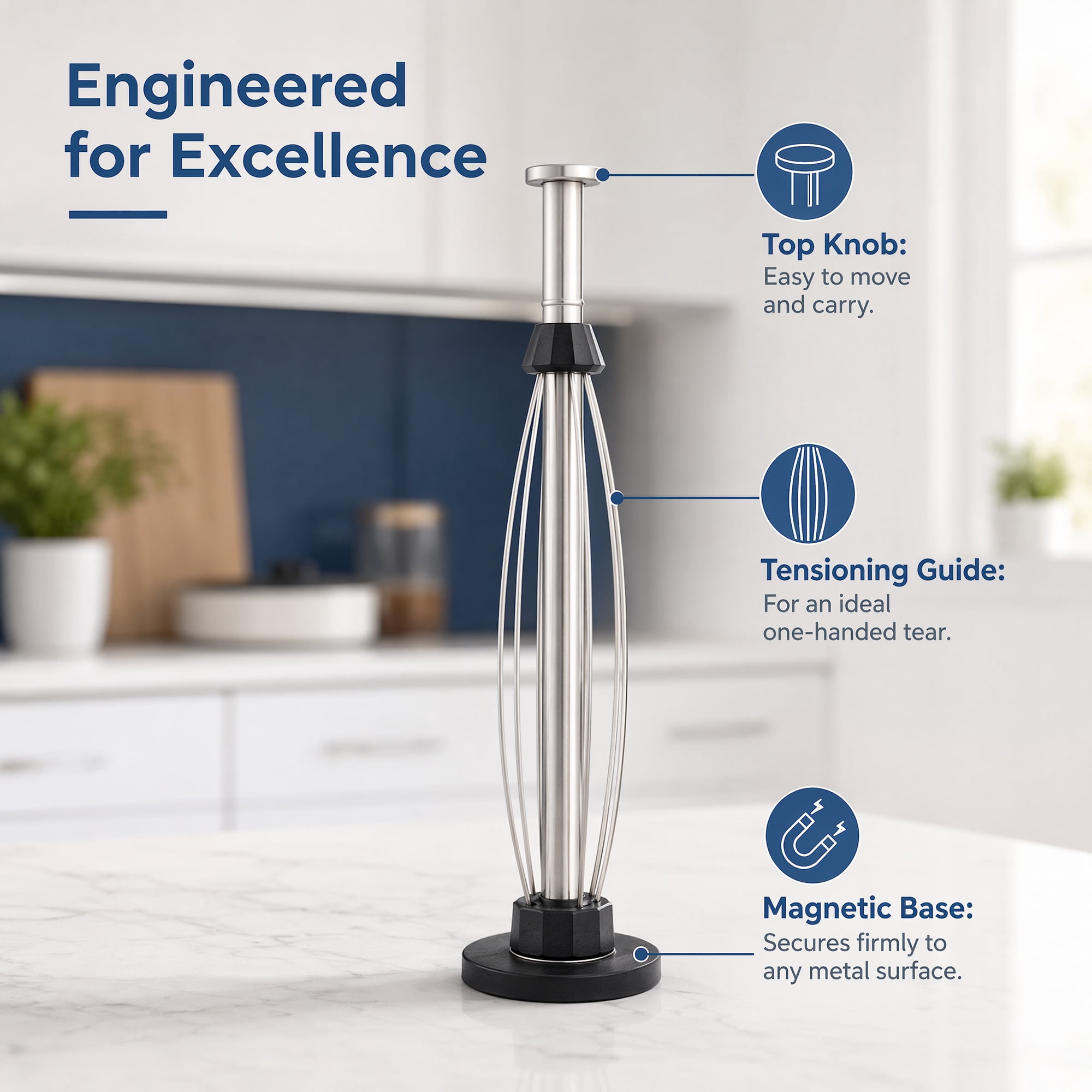 Unique Bargains Metal Magnetic Rustproof Under Cabinet Kitchen Rack Silver A 12.4" x 2.6"