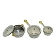 thumbnail image 2 of SPRING PARK 3Pcs Mini Miniature Dollhouse Furniture Cookware Pots Saucepan Kitchen Tools, 2 of 7