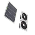 thumbnail image 5 of Kit de ventilador de panel solar, 100 W, 12 V, impermeable, portátil, doble ventilador de escape, juego de paneles solares para invernadero doméstico, 5 of 5