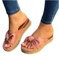 thumbnail image 4 of asdoklhq Womens Slide Slippers,Women Bow Tie Open Toe Slippers Shoes Comfy Sandals Casual Comfortable Beach Sandals, 4 of 4