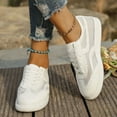 thumbnail image 2 of Metallic Mesh Low Top Fashion Sneakers for Women Glitter Breathable Lace up Walking Flats Casual Shoes, 2 of 7