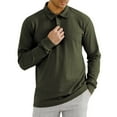 thumbnail image 6 of Jalioing Men's Long Sleeve Golf Shirt Collared Ribbed Casual T Shirt Business Dressy Solid Color Tops, 6 of 8