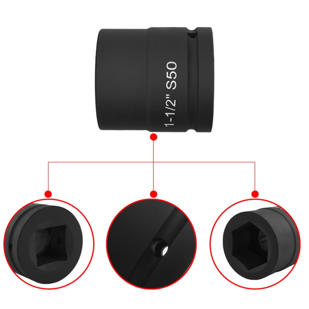 ANXPTIME 1/2" Air Impact Wrench Converters Socket Joints Ratchet Drive Adapter Air Impact Wrench Square Head Hexagonal Socket