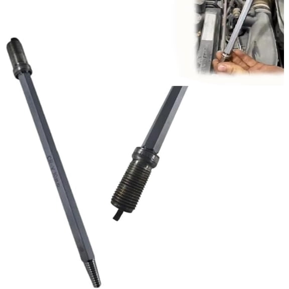 Tool for Removing Broken Spark Plugs,10mm Hex Socket Broken Spark Plug Remover Tool for Standard Ratchets, Dual-Ended Reverse-Thread taps Extractor Tool for Quickly Removing Damaged Bolts