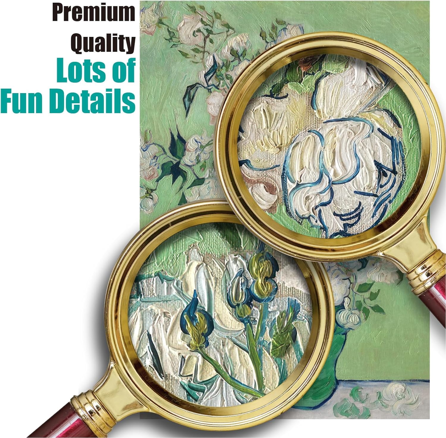 Antelope - 1000 Piece Puzzle for Adults, Roses, by Vincent Van Gogh, 1890 - Officially Licensed, Jigsaw Puzzles 1000 Pieces, High Resolution, Matte Finish, No Dust