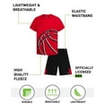 thumbnail image 5 of RBX Boys Active Shorts Set - 4 Piece Poly Stretch Graphic T-Shirt and Gym Shorts for Boys (8-12), 5 of 7