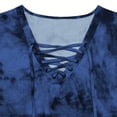 thumbnail image 3 of Womens Plus Size Summer Tops Casual Lace Up Front T Shirts Tie Dye V Neck Tees Trendy Short Sleeve Tunics XL-5XL, 3 of 7